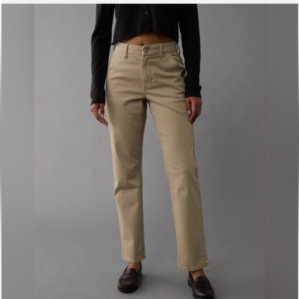 NWT AE Super High Rise Stretch Straight Leg Pants